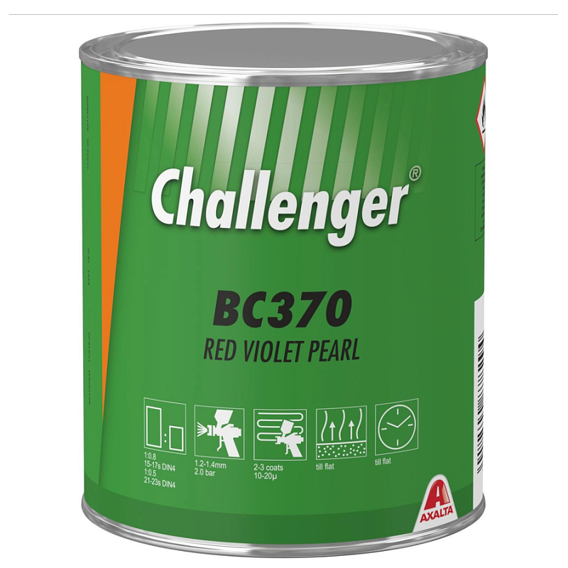 BC370 Красно фиолетовый перл Challenger BC  1л. Краска на основе акриловой смолы Challenger BC для ремонта автомобилей.