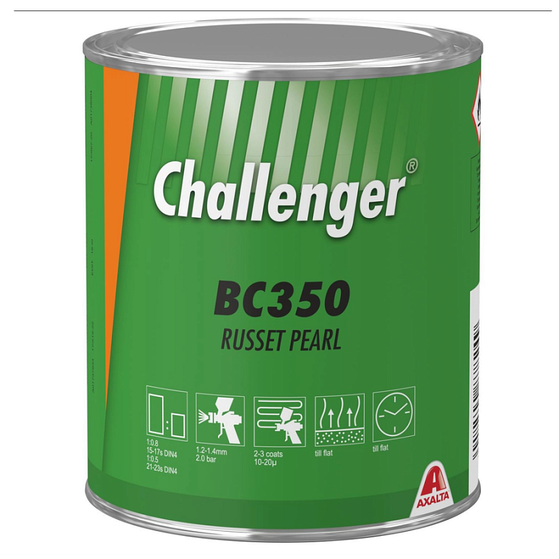 BC350 Красновато-коричневый Pearl Challenger BC  1л. Краска на основе акриловой смолы Challenger BC для ремонта автомобилей.